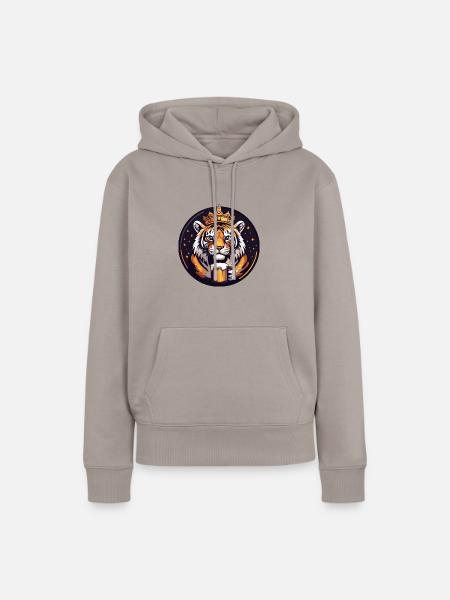 Tiger Bier - Frauen Premium Bio Hoodie - Taupe