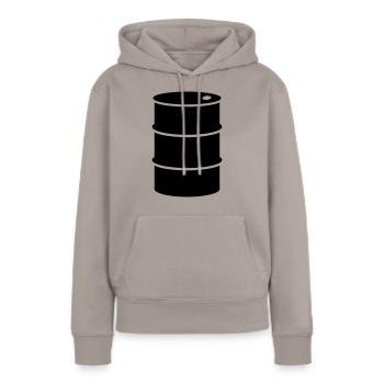 Fass - Frauen Premium Bio Hoodie - Taupe - Vorne - Julia (174cm)