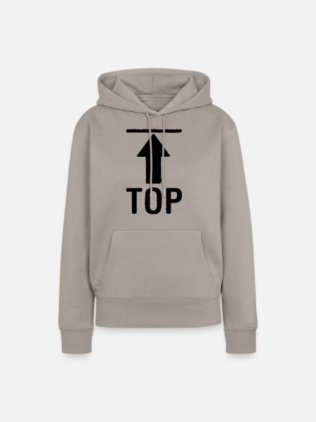 TOP - Frauen Premium Bio Hoodie - Taupe