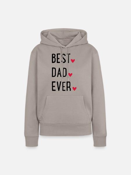 Best Dad ever - Frauen Premium Bio Hoodie - Taupe