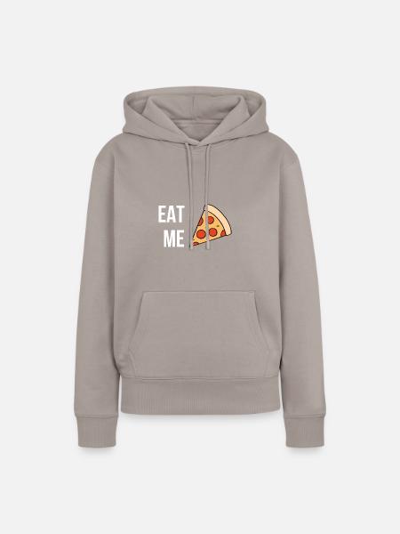 Eat Me - Frauen Premium Bio Hoodie - Taupe