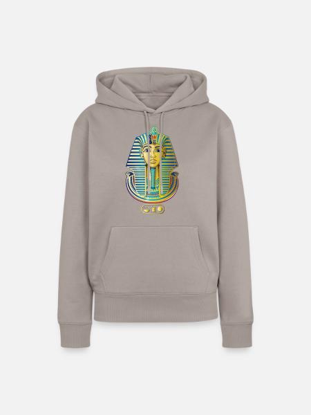 TUTANKHAMEN PHARAO - Frauen Premium Bio Hoodie - Taupe