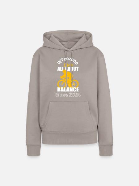 Balance - Frauen Premium Bio Hoodie - Taupe