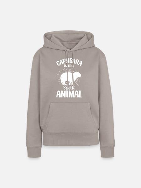 Capybara - Frauen Premium Bio Hoodie - Taupe
