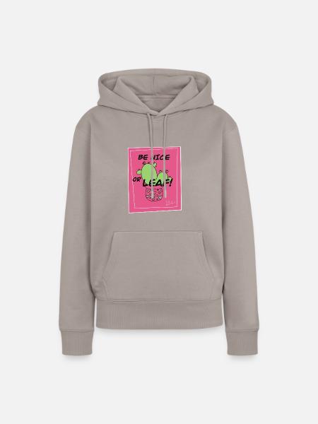 Friendly Cactus - Frauen Premium Bio Hoodie - Taupe