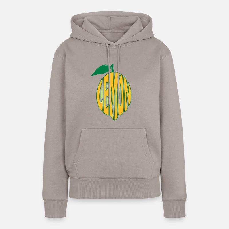 Citron citron - Sweat à capuche Premium bio Femme - taupe