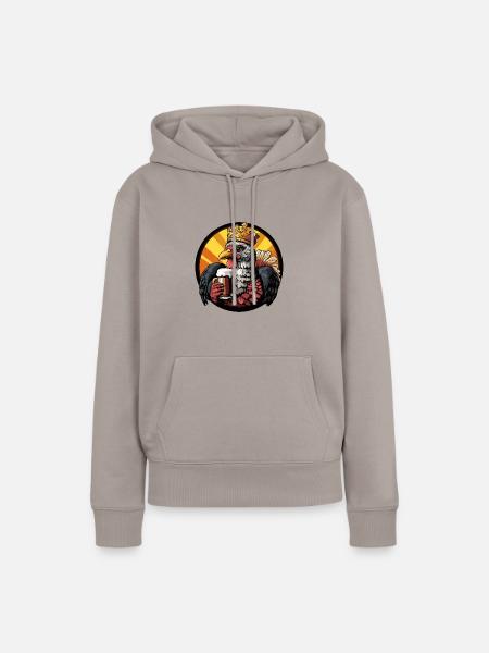 Truthahn Bier - Frauen Premium Bio Hoodie - Taupe