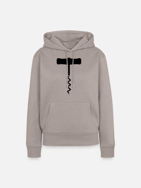 Korkenzieher - Frauen Premium Bio Hoodie - Taupe