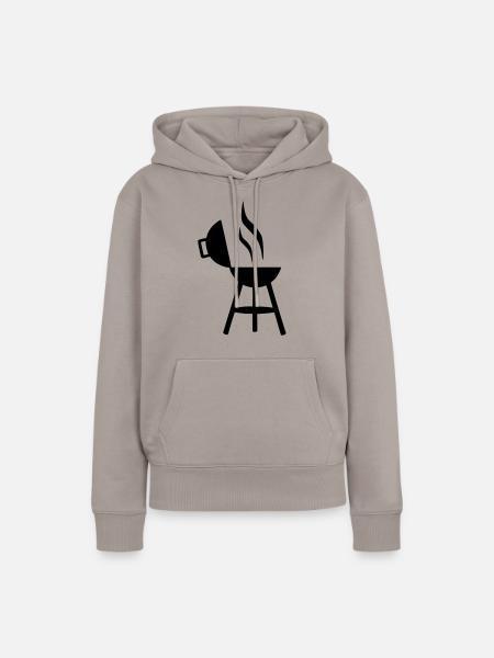The grill - Frauen Premium Bio Hoodie - Taupe