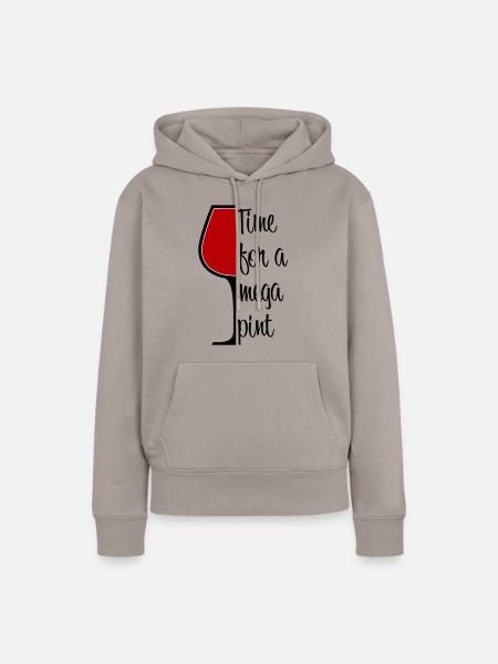 Zeit für ein Mega Pint - Frauen Premium Bio Hoodie - Taupe