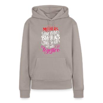 Mom Mom Mom Mother's Day - Mother's Day Design - Women’s Premium Organic Hoodie - taupe - Front - Julia (174cm)