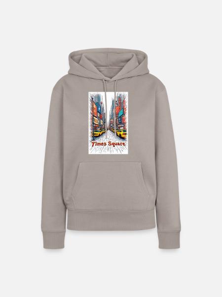 Times Square - Frauen Premium Bio Hoodie - Taupe