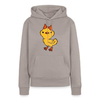Chick Bow Fille - Sweat à capuche Premium bio Femme - taupe - Devant - Julia (174cm)