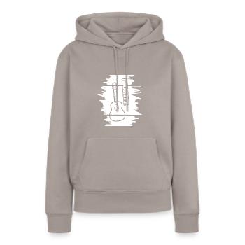 Guitar Moritz - Women’s Premium Organic Hoodie - taupe - Front - Julia (174cm)
