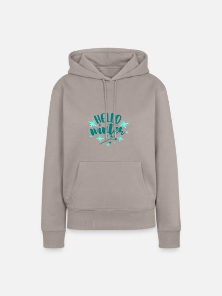 Hallo Winter - Frauen Premium Bio Hoodie - Taupe