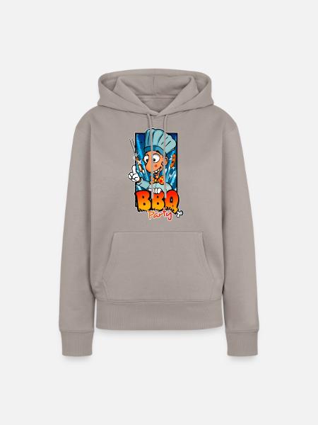 Grillparty - Frauen Premium Bio Hoodie - Taupe