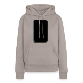 Ornement de frontière - Sweat à capuche Premium bio Femme - taupe - Devant - Julia (174cm)