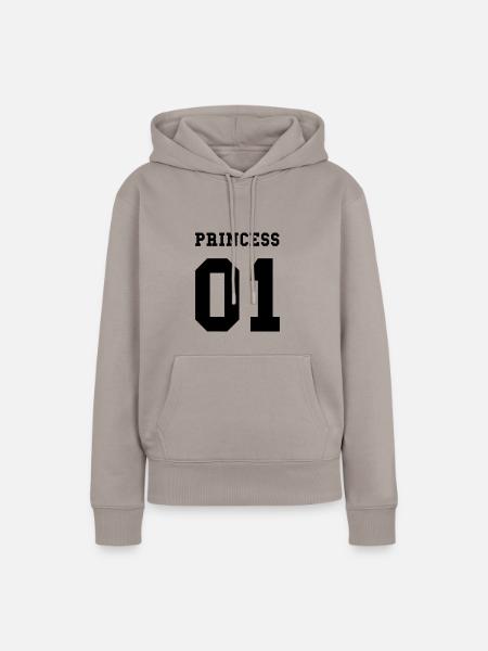 princess 01 - Frauen Premium Bio Hoodie - Taupe
