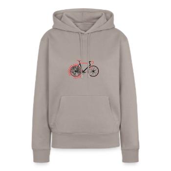 Ridedays for Future (vendredi pour l'avenir) - Sweat à capuche Premium bio Femme - taupe - Devant - Julia (174cm)
