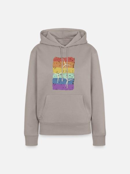 Diverse Windräder (2) - Frauen Premium Bio Hoodie - Taupe