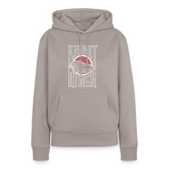 Knight Rider KITT Knight Industry 2000 - Sweat à capuche Premium bio Femme - taupe - Devant - Julia (174cm)
