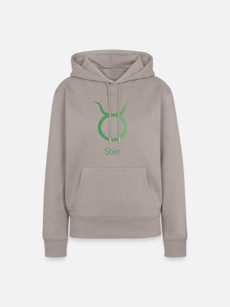 Sternzeichen Stier - Frauen Premium Bio Hoodie - Taupe