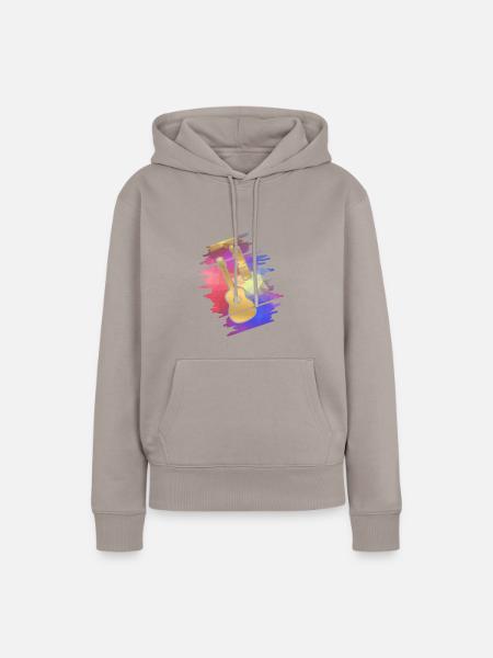 Guitar Junis - Frauen Premium Bio Hoodie - Taupe