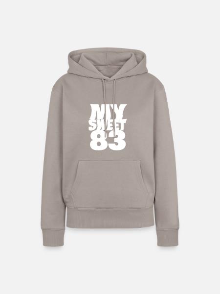 Sweet 83 - Frauen Premium Bio Hoodie - Taupe