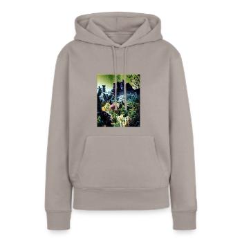 Ciel nocturne sur l'Arizona, USA - Sweat à capuche Premium bio Femme - taupe - Devant - Julia (174cm)