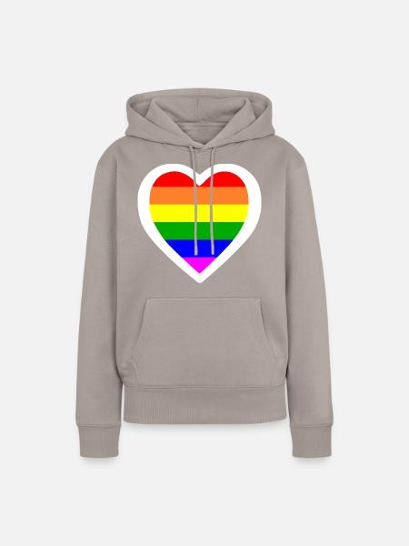 Lgbtq - Frauen Premium Bio Hoodie - Taupe