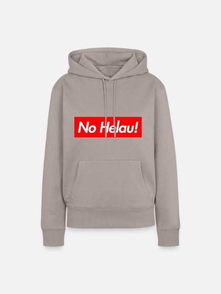 NO HELAU - Frauen Premium Bio Hoodie - Taupe