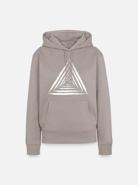 Berg mit Höhle - Frauen Premium Bio Hoodie - Taupe