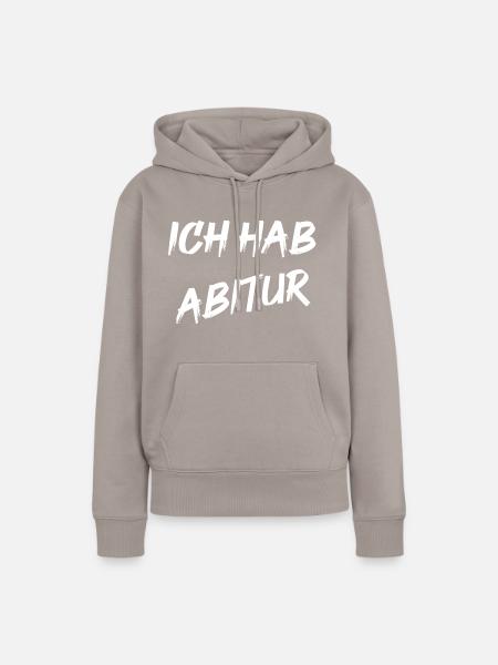 Ich hab Abitur - Frauen Premium Bio Hoodie - Taupe