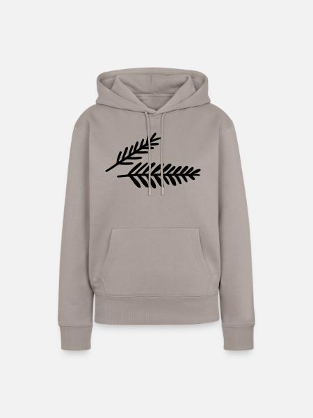 Tannenzweige - Frauen Premium Bio Hoodie - Taupe