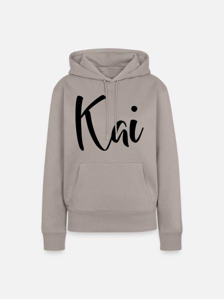Name - Kai - Frauen Premium Bio Hoodie - Taupe