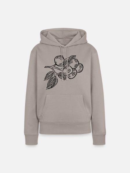 Blueberries - Frauen Premium Bio Hoodie - Taupe