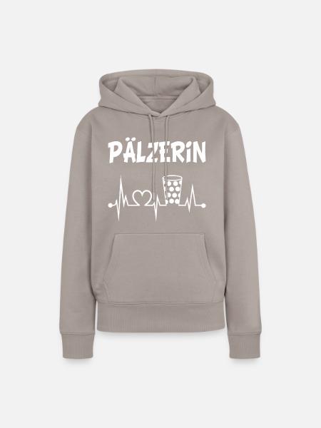 Pälzerin weiss - Frauen Premium Bio Hoodie - Taupe