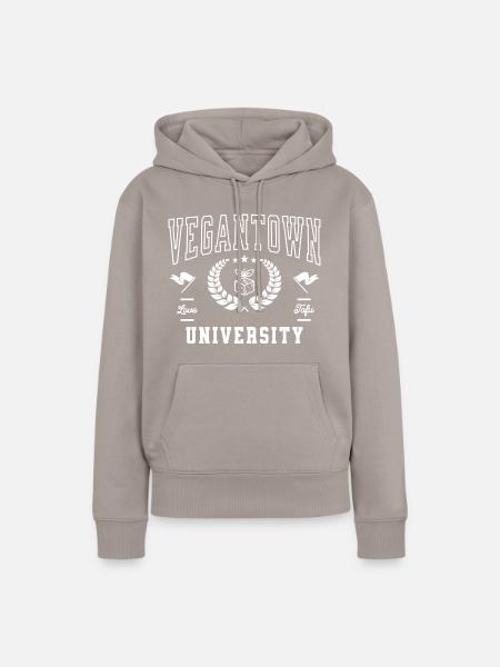 Vegantown University - Frauen Premium Bio Hoodie - Taupe
