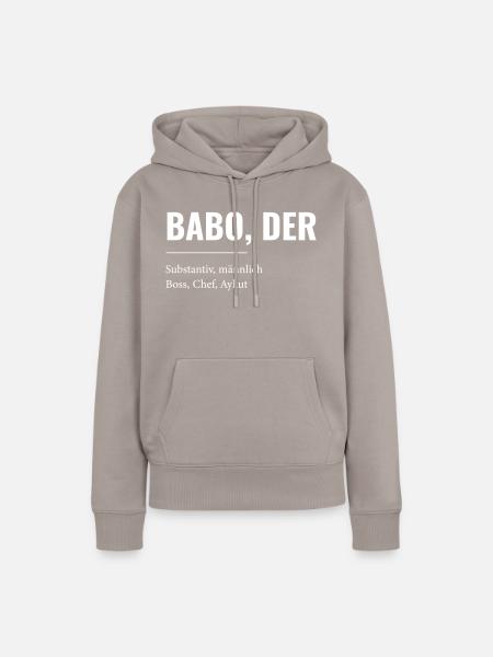 Babo weiss - Frauen Premium Bio Hoodie - Taupe