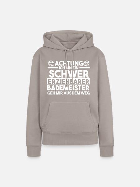 Rettungsschwimmer Bademeister - Frauen Premium Bio Hoodie - Taupe