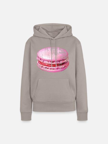 Pink Macaron - Frauen Premium Bio Hoodie - Taupe