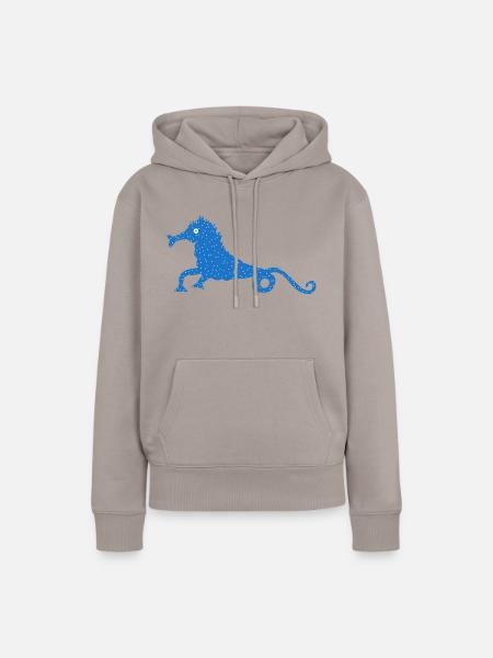 See-Pferdchen - Frauen Premium Bio Hoodie - Taupe