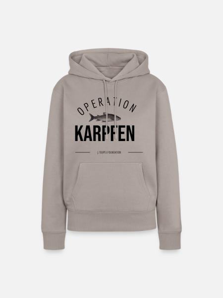 Operation Karpfen - Frauen Premium Bio Hoodie - Taupe