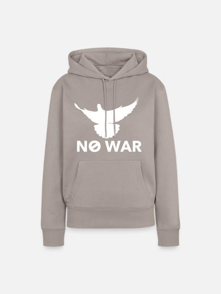 Frieden No War - Frauen Premium Bio Hoodie - Taupe
