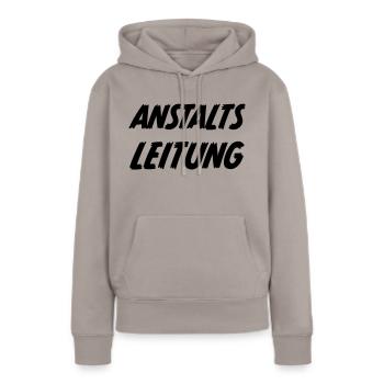 Anstaltsleitung Unternehmer Selbstständiger - Frauen Premium Bio Hoodie - Taupe - Vorne - Julia (174cm)