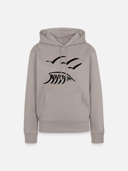 seagulls - Frauen Premium Bio Hoodie - Taupe