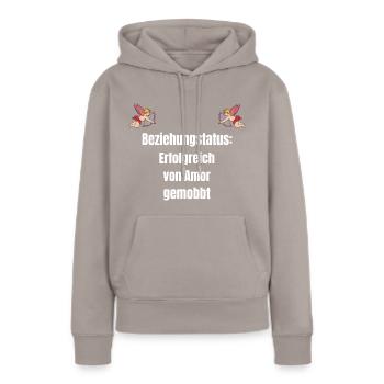 lustige Single Sprüche - Frauen Premium Bio Hoodie - Taupe - Vorne - Julia (174cm)
