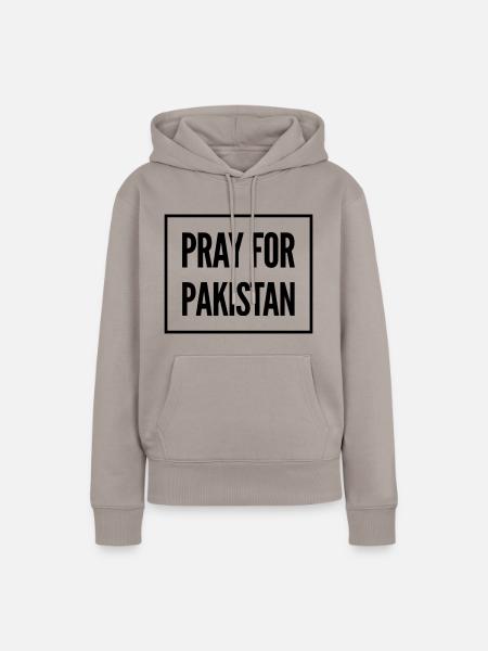 Pray For Pakistan - Frauen Premium Bio Hoodie - Taupe