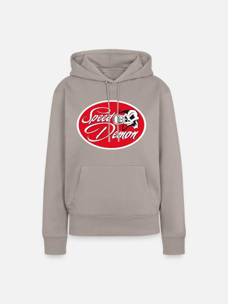 H© Speed Demon Oval - Frauen Premium Bio Hoodie - Taupe