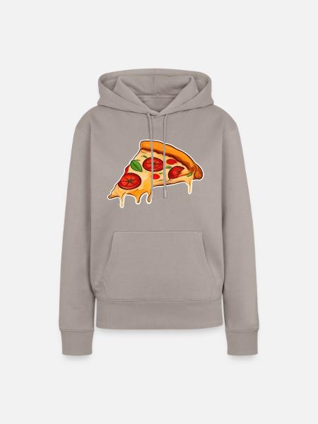 Pizzastück - Frauen Premium Bio Hoodie - Taupe